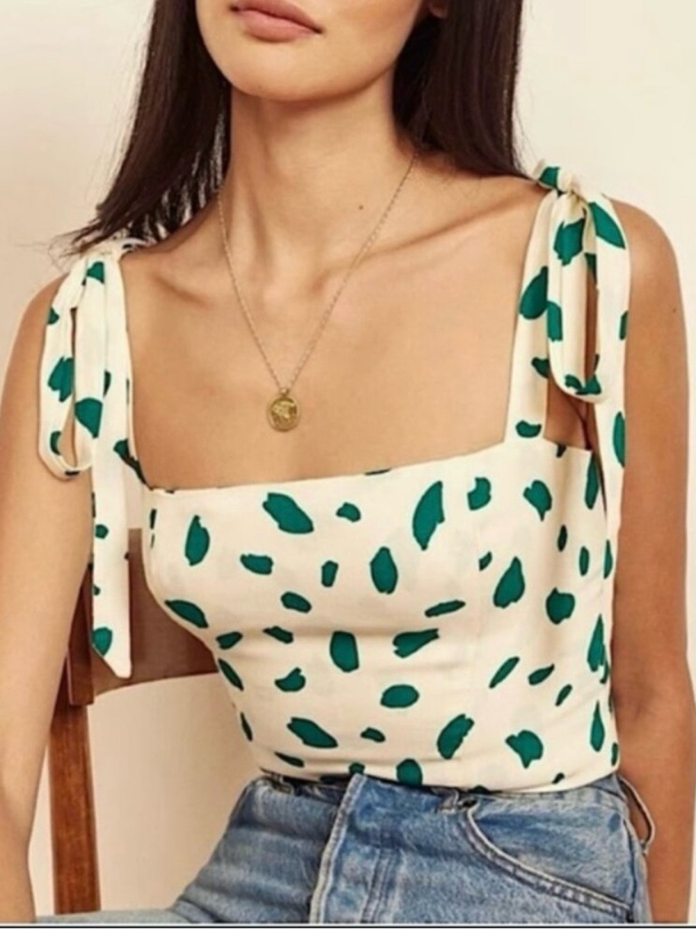 Reformation Allora Tie Strap Top